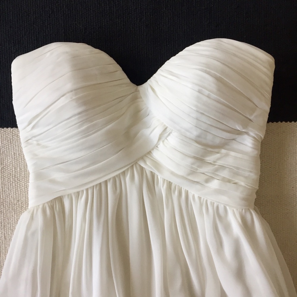 Bill Levkoff | Ivory empire waist gown - size 10